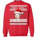 Feel My Sweater Ugly Christmas Sweater CustomCat