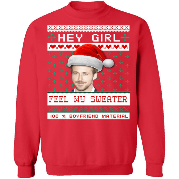 Feel My Sweater Ugly Christmas Sweater CustomCat