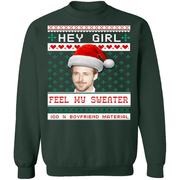 Feel My Sweater Ugly Christmas Sweater CustomCat