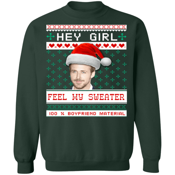 Feel My Sweater Ugly Christmas Sweater CustomCat