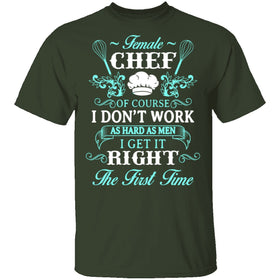 Female Chef T-Shirt CustomCat
