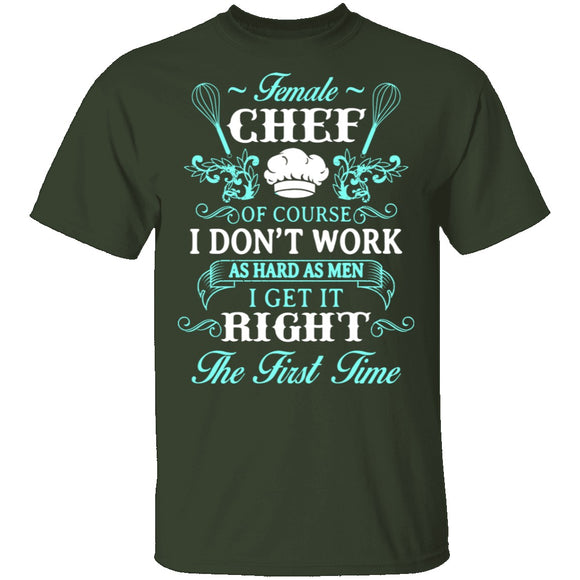 Female Chef T-Shirt CustomCat