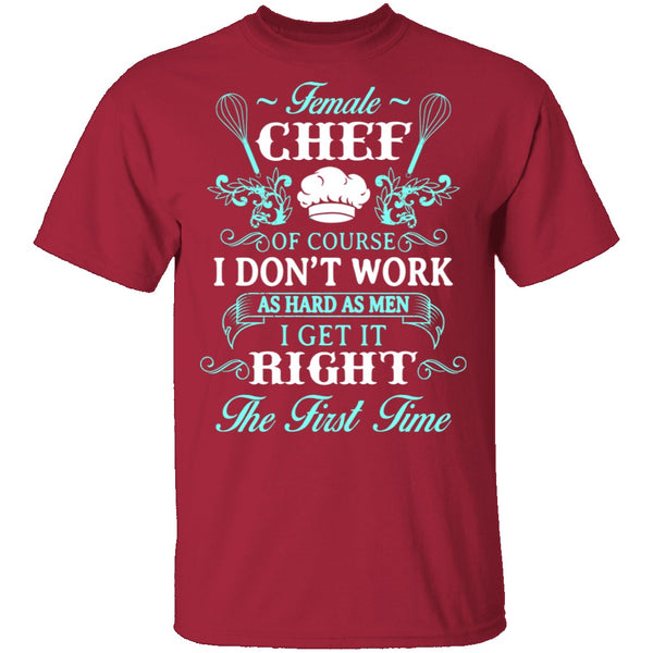 Female Chef T-Shirt CustomCat