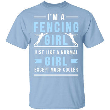 Fencing Girl T-Shirt CustomCat