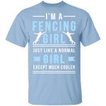 Fencing Girl T-Shirt CustomCat
