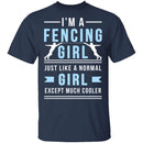 Fencing Girl T-Shirt CustomCat