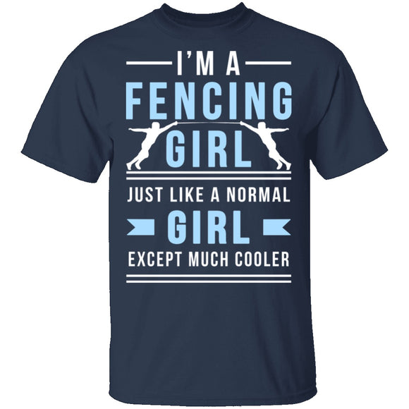 Fencing Girl T-Shirt CustomCat