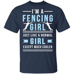 Fencing Girl T-Shirt CustomCat