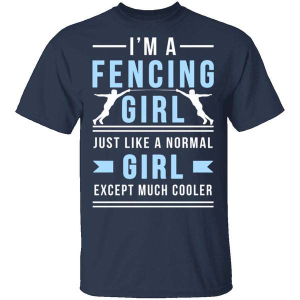 Fencing Girl T-Shirt CustomCat