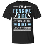 Fencing Girl T-Shirt CustomCat