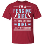 Fencing Girl T-Shirt CustomCat