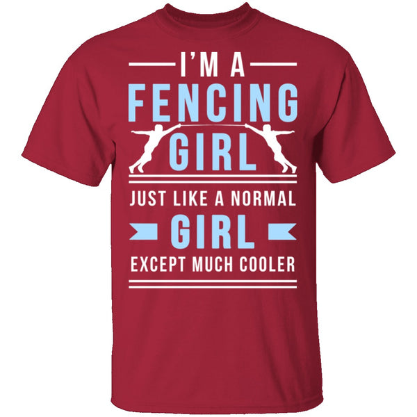 Fencing Girl T-Shirt CustomCat