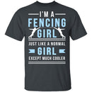 Fencing Girl T-Shirt CustomCat