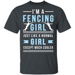 Fencing Girl T-Shirt CustomCat