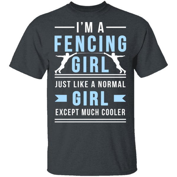 Fencing Girl T-Shirt CustomCat