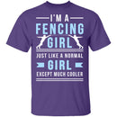 Fencing Girl T-Shirt CustomCat