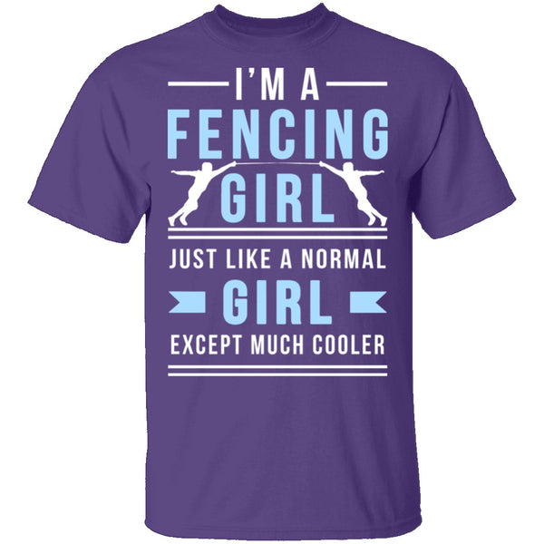Fencing Girl T-Shirt CustomCat