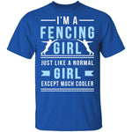 Fencing Girl T-Shirt CustomCat