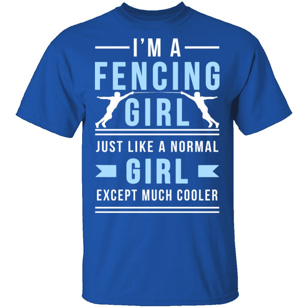Fencing Girl T-Shirt CustomCat