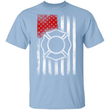 Firefighter Flag T-Shirt CustomCat