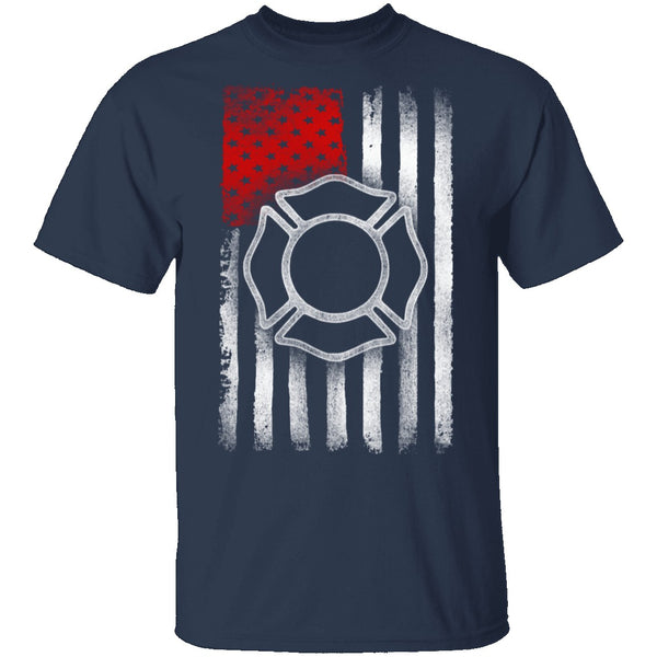Firefighter Flag T-Shirt CustomCat