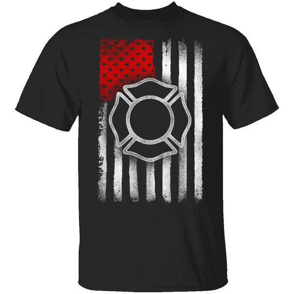Firefighter Flag T-Shirt CustomCat