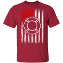 Firefighter Flag T-Shirt CustomCat