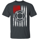 Firefighter Flag T-Shirt CustomCat