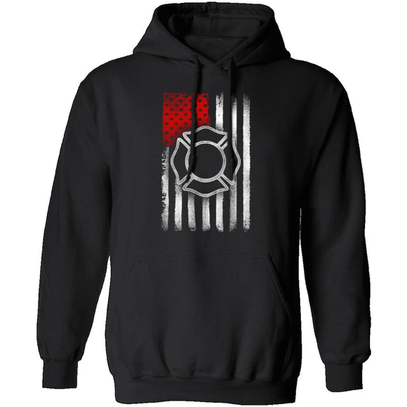 Firefighter Flag T-Shirt CustomCat