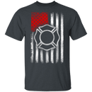 Firefighter Flag T-Shirt CustomCat