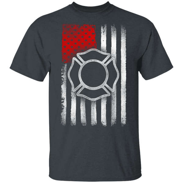 Firefighter Flag T-Shirt CustomCat