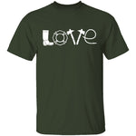 Firefighter Love T-Shirt CustomCat