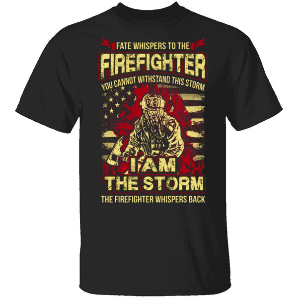 Firefighter Storm T-Shirt CustomCat