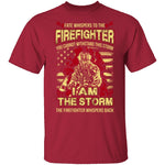 Firefighter Storm T-Shirt CustomCat