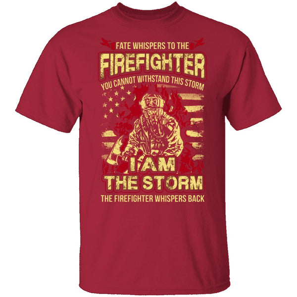 Firefighter Storm T-Shirt CustomCat
