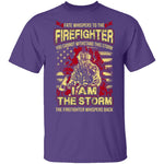 Firefighter Storm T-Shirt CustomCat
