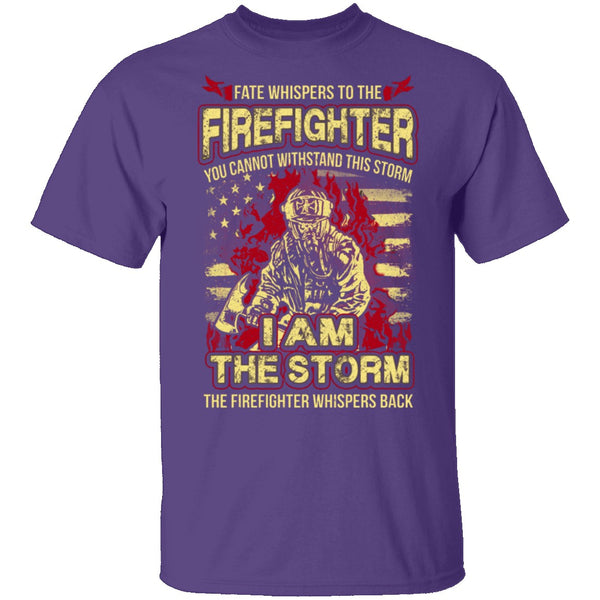 Firefighter Storm T-Shirt CustomCat