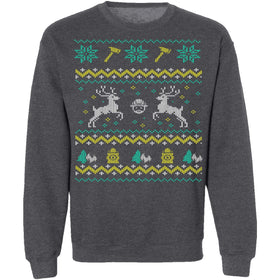 Firefighter Ugly Christmas Sweater CustomCat