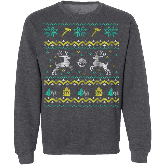 Firefighter Ugly Christmas Sweater CustomCat