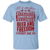 Fireworks Beer And Freedom T-Shirt CustomCat