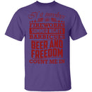 Fireworks Beer And Freedom T-Shirt CustomCat