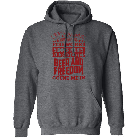 Fireworks Beer And Freedom T-Shirt CustomCat