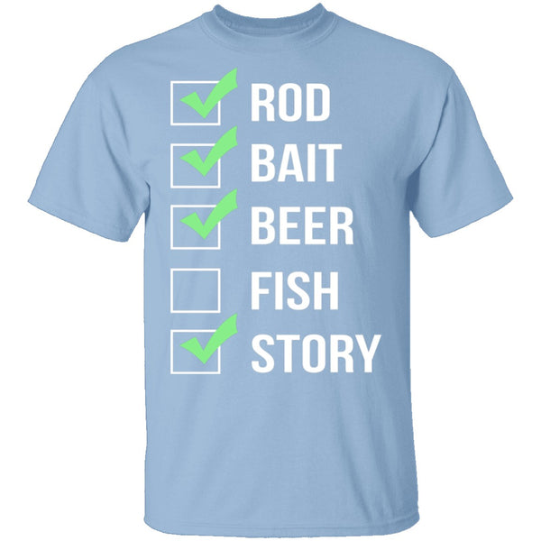 Fishing Checklist T-Shirt CustomCat