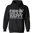 Fishing Makes Me Happy T-Shirt CustomCat