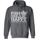 Fishing Makes Me Happy T-Shirt CustomCat