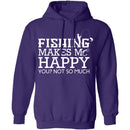 Fishing Makes Me Happy T-Shirt CustomCat
