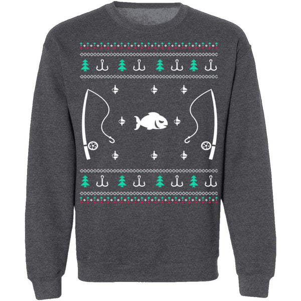 Fishing Ugly Christmas Sweater CustomCat
