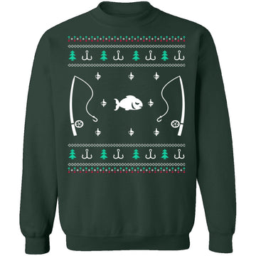 Fishing Ugly Christmas Sweater CustomCat