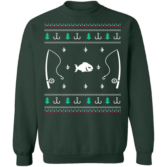 Fishing Ugly Christmas Sweater CustomCat