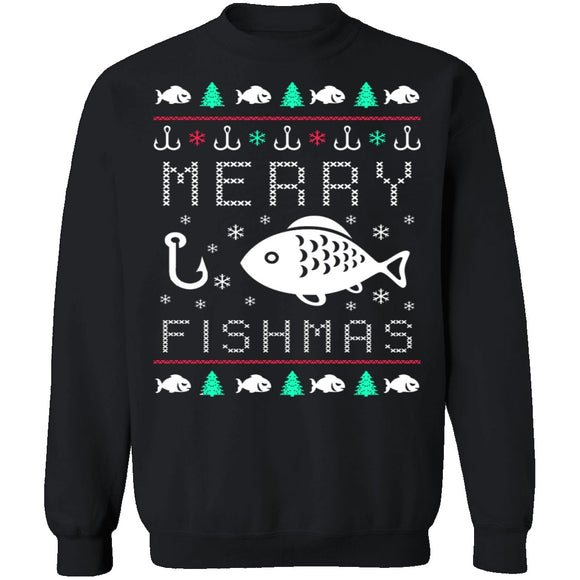 Fishmas Ugly Christmas Sweater CustomCat